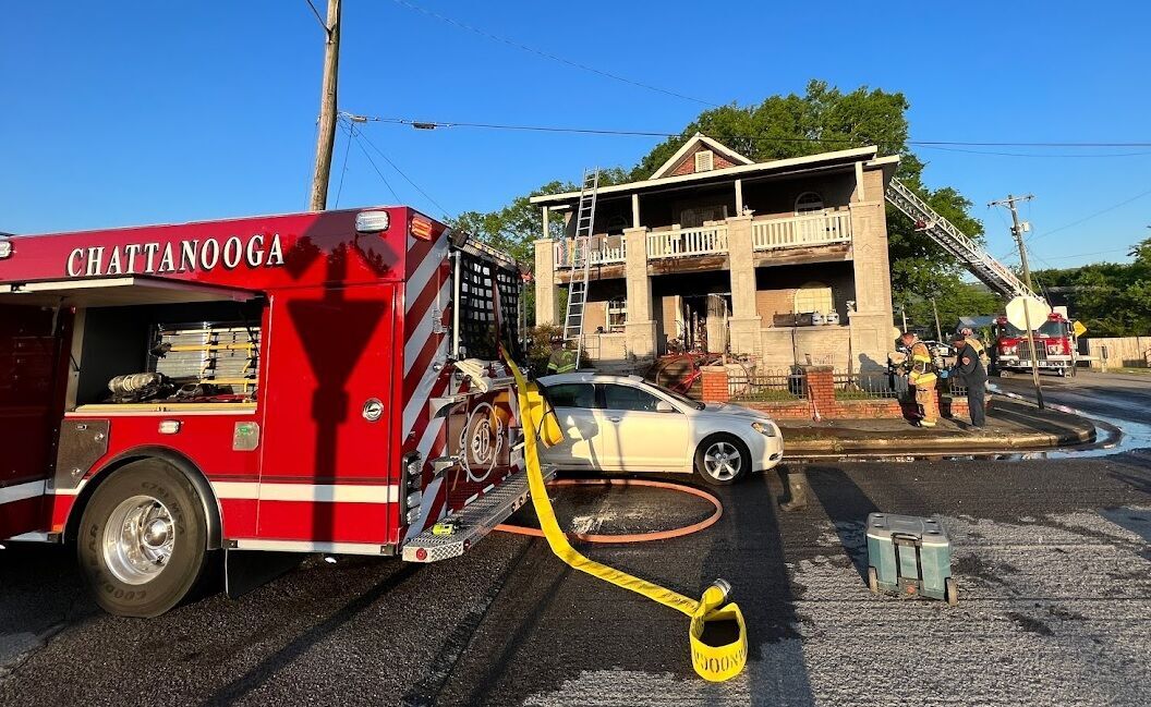 One person suffered injures from a duplex fire